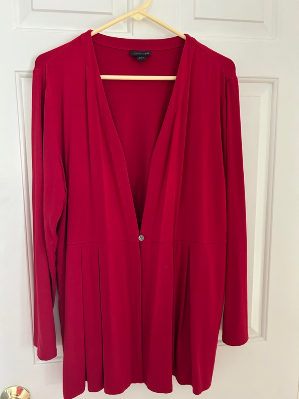 J. Jill Red Wearever Collection Knit Top Size L